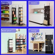 Ztysn Metal Double Sided Pegboard Shelf, with 30 Hooks,63x23x15in Metal Panel,Movable Peg Board Organizer for DIY,Tool Shop,Kitchen/Metal