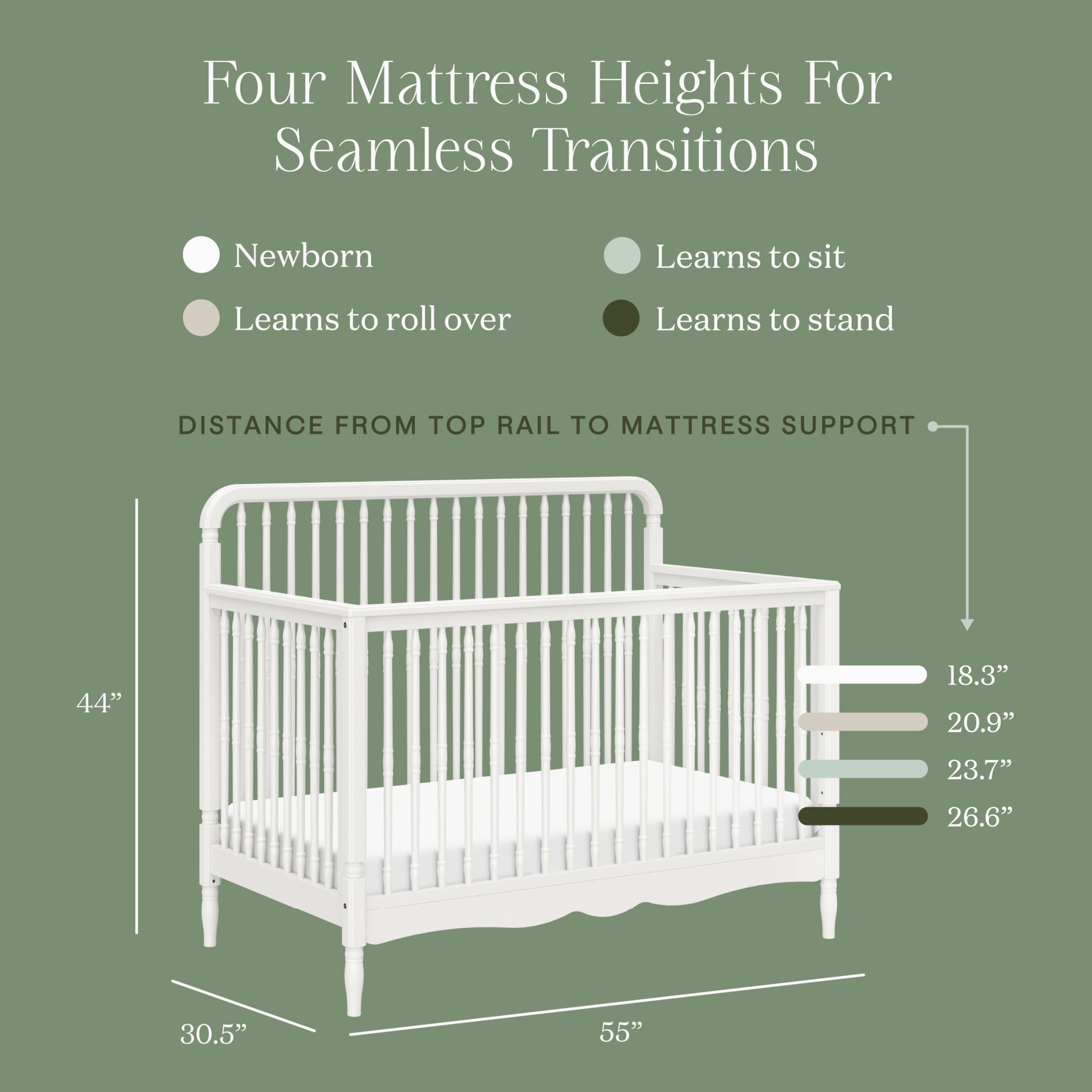 Namesake Liberty 4-in-1 Convertible Spindle Crib
