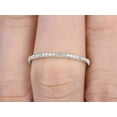 thumbnail image 2 of Women's Round Simulated Diamond Half Eternity Wedding Band Ring 925 Silver, 2 of 4