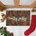 thumbnail image 5 of Holly Jolly Pattern Welcome Mat, Winter Decor Doormat, 16X24 Inch Outdoor Rug For Front Door Porch Christmas And Holiday Season, 5 of 6