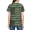 thumbnail image 7 of Wukai Jungle Green Camo USA Flag Youth Unisex Short Sleeve T-Shirt for Boys, Girls, Teens, and Kids-X-Small, 7 of 7