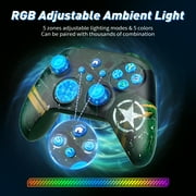 Turpow RGB Wireless Controller for Xbox One, Game Controller with WIFI Compatible with Xbox One S/X, Series X/S and PC, with Turbo, 3.5mm Audio Jack and Built-in 650mAh Rechargeable Battery