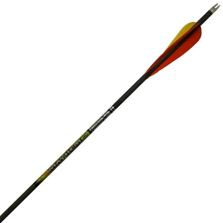 Carbon Express Mayhem Jr Fletched Arrow 20-40 with 4 Parabolic Feathers- 3/Pack