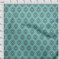 thumbnail image 3 of oneOone Cotton Poplin Fabric Diamond & Swirl Ikat Print Sewing Fabric BTY 42 Inch Wide, 3 of 4