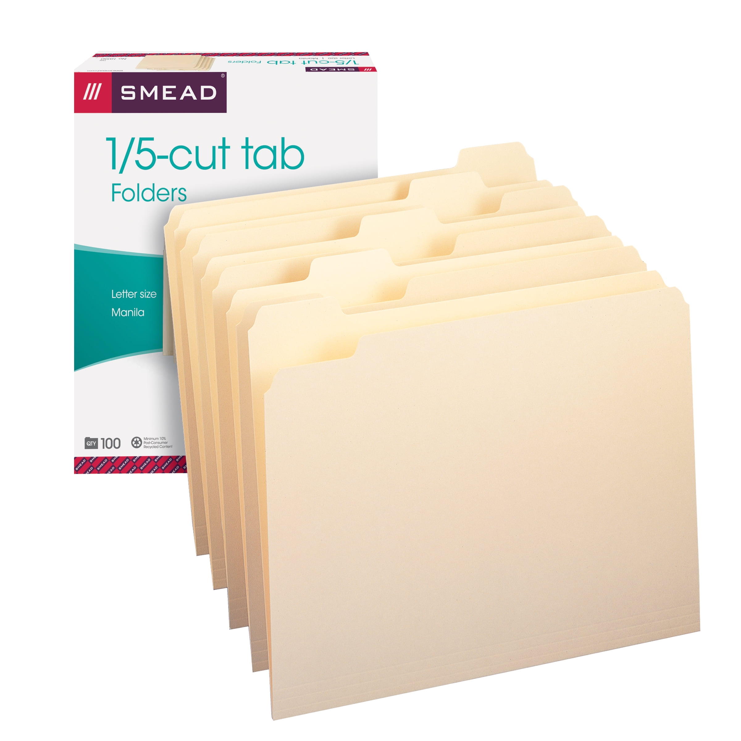 UNIVERSAL Heavyweight File Folders 1/3 Cut One-Ply Top Tab Letter Manila 50/Pack 