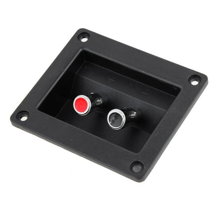 Black Plastic Square Shape Double Binding Post Type Speaker Box Terminal