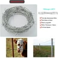thumbnail image 4 of Barbed Wire 25 Ft, 4 Point Barbed Wire Fence, Hot-Dip Galvanized Barb Wire Roll, 18 Gauge Strong and Flexible Wire for Crafts Baseball Ball and Yard Garden, 4 of 9