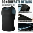 thumbnail image 3 of QRIC Men Sweat Sauna Vest Waist Trainer Body Shaper Hot Thermo Polymer Sport Fitness Gym Workout Tank Top, 3 of 6
