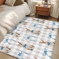 thumbnail image 4 of 3'x5' Rug for Living Room Bedroom, Easter Washable Area Rugs Non-Slip Carpet Mats, Spring Cute Bow Rabbit Grey White Buffalo Plaid Indoor Low Pile Area Rug Runner for Kitchen, Mudroom, 4 of 8