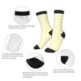 thumbnail image 3 of Fuzoiu Lemon Yellow Checkboard Print Kids Socks For Boys Girls,Grip Crew Socks with Non Slip,Lightweight Stretch Crew Socks,Toddlers Crew Boot Socks, 3 of 5