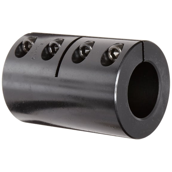 Ruland CLX-24-24-F One-Piece Clamping Rigid Coupling, Black Oxide Steel, 1-1/2" Bore A Diameter, 1-1/2" Bore B Diameter, 2-5/8" OD, 3-7/8" Length CA3