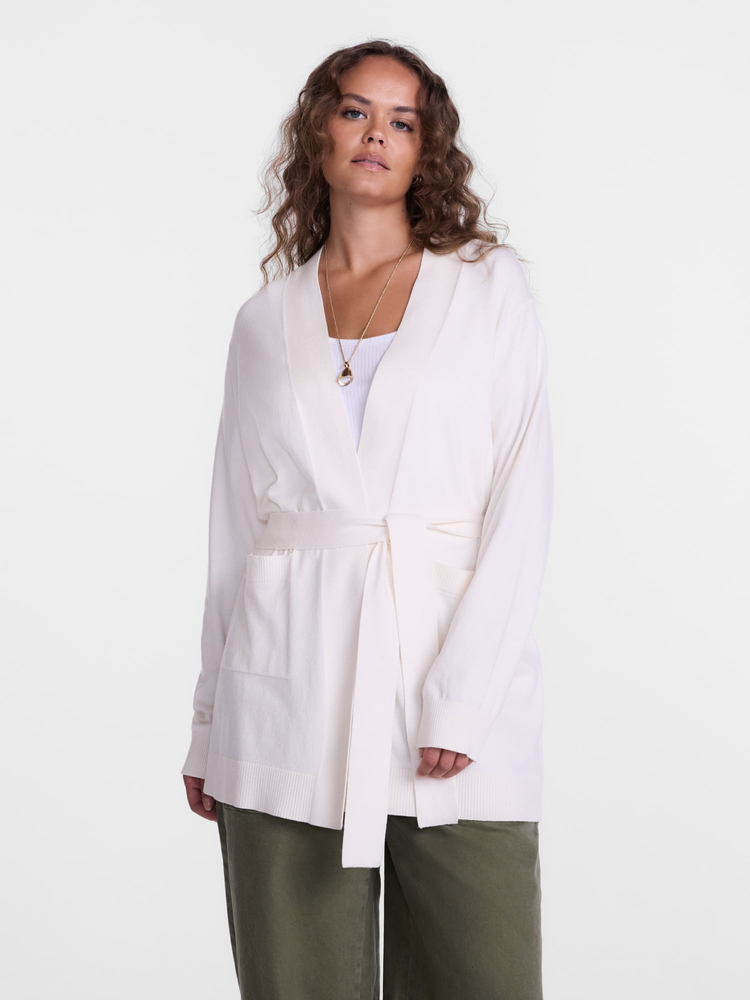 Scenario Women's Belted Lightweight Cardigan, Sizes XS-XXXL