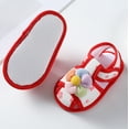 thumbnail image 2 of LNMQLPDBS Shoes Toddler Girls Sandals Floral Print Bow Lightweight Toddler First Walkers Closed Toe Soft Sole Sandals for BabySummer Outdoor Shoes Anti Kick Breathable Wear Sandals Red 0-3 Months, 2 of 7