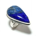 thumbnail image 2 of Natural Lapis Lazuli Gemstone Handmade 925 Sterling Silver Ring Size 6, 2 of 2