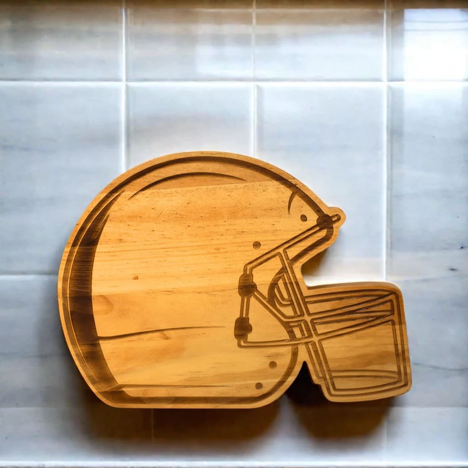 Football Helmet Wood Board, 11.25" x 15"