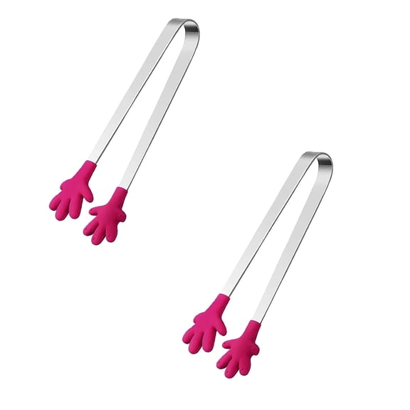 Spoon Cushion For Kitchen Utensils Steel Tongs Tongs Kitchen With Hand Shaped Silicone Mini Head Stainless Kitchen,Dining & Bar