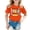 Z01-Orange, variant on LRen Girl Tops Size 10-12 Girl Letter Print Crew Neck Funny Short Sleeve Basic Tees Kid Girl Cute Summer Tee Kids Cute Pleated Blouse