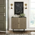 thumbnail image 2 of Nathan James Kova Cane Rattan Doors Accent Cabinet with Black Metal Base and Adjustable Shelf, 2 of 9