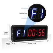 1.5 Inch 6 Digit LED Timer Boxing GYM Tabata EMOM Interval Programmable Countdown/UP Stopwath Real Time Clock