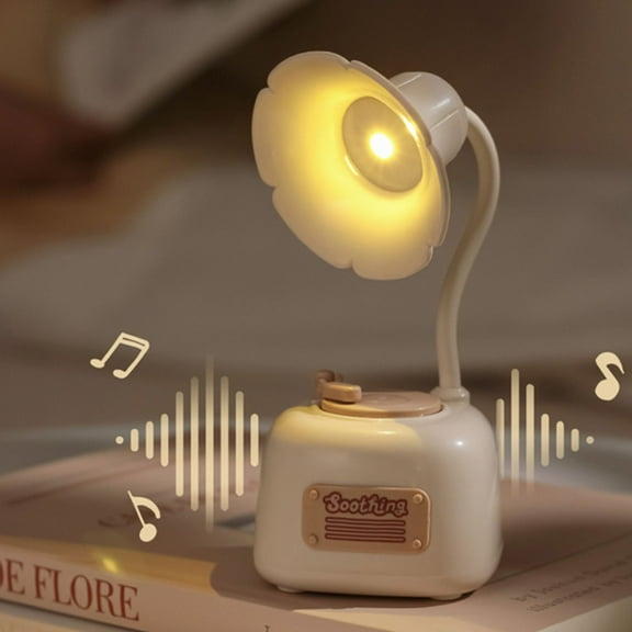 Desk Lamp, New Retro Phonograph Table Lamp Decoration Dormitory Charging Night Light With Music Clearance Sale