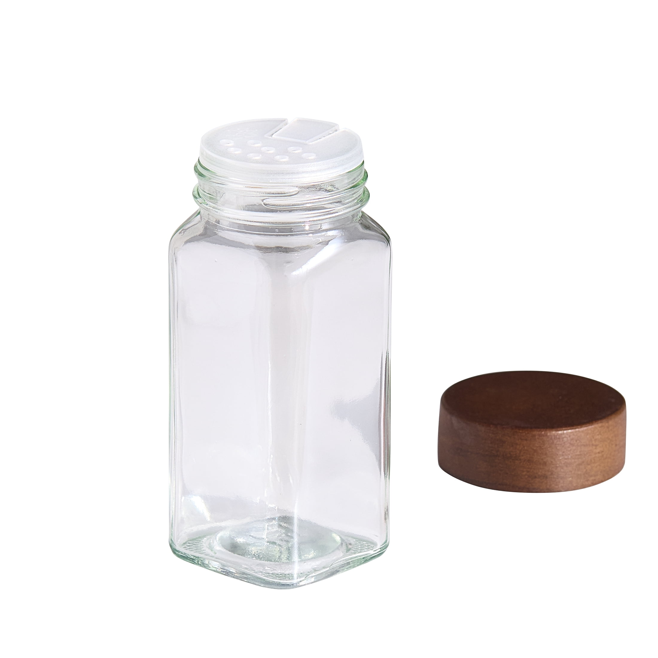 Better Homes and Gardens Glass Spice Jar with Wood Lid