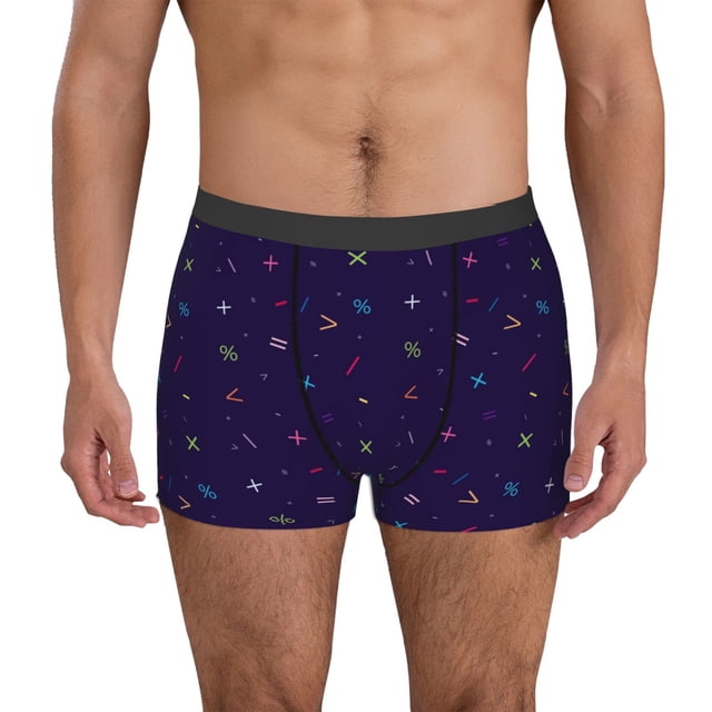Fotbe Mathematical Symbols Calzoncillos Tipo Boxer con Bolsa de Soporte Total para Hombre, X-Temp Fresco, Transpirable y de Secado Rápido-XX-Large
