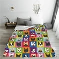 thumbnail image 5 of Honeii Colorful Bulldog Print Fleece Blanket - Throw Blanket for Bed, Sofa, Couch, Camping, and Travel , Microplush Ultra Soft Warm Blanket-60"x50", 5 of 7