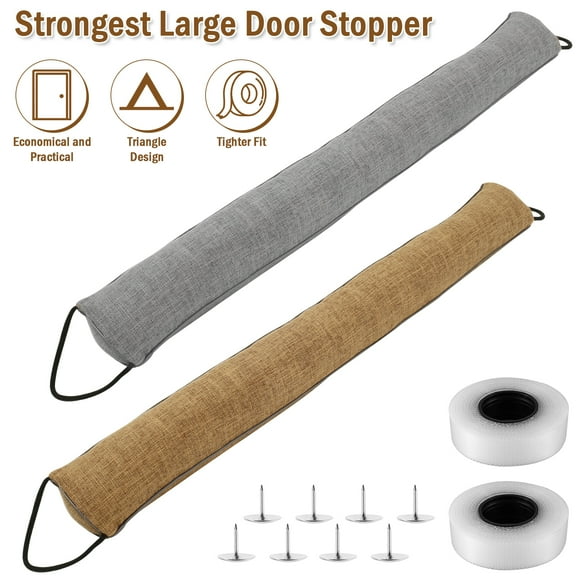 Under Door Draft Stopper 36 inches Triangle Door Draft Blocker with Hanging Loops Under Door Wind Noise Blocker Heavy Duty Weather Guard Snake Stripping for Air Seal Insulation Soundproof