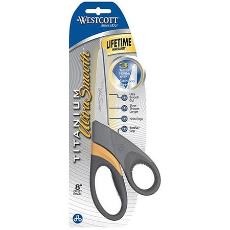 Westcott Titanium Ultra Smooth Bent Scissors