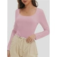 thumbnail image 6 of Womens Long Sleeve Shirts Crop Tops Going Out Basics Tees Clothes, 6 of 6