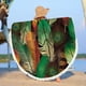 thumbnail image 5 of Toalla de playa redonda de microfibra estampada, súper colorida, resistente a la arena, manta de playa, tapete de playa, toalla multiusos para viajes y piscina., 5 of 6