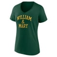 thumbnail image 2 of Women's Green William & Mary Tribe Basic Arch V-Neck T-Shirt, 2 of 3