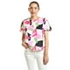 thumbnail image 1 of Blusa estampada de manga corta Roman Fashion, Juvenil, 5118 (Abstracto rosa) rosa G, 1 of 5
