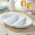 thumbnail image 3 of Better Homes & Gardens- Porcelain Oval-shape Divided Bowl, White, 3 of 9