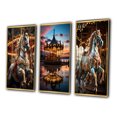 thumbnail image 3 of Designart "A Celebration of Carousel s Timeless Charm" Cityscapes Framed Wall Art Set Of 3 - Multi-Color Carousel Frame Canvas Set For Living Room Decor, 3 of 6