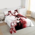 thumbnail image 3 of Homewish Abstract Stripes Full Size Comforter Sets 3-Piece for Teens Boys Girls,Geometric Lines Bedding Comforter Set,Black Red White Gradient Lightweight Bedding Sets,Luxury Bedroom Decor, 3 of 8