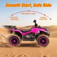 thumbnail image 6 of Farmdex 24V Ride on Cars, Four Wheeler Electric Ride on ATV w/ Big Storage Basket, RGB Light Bar, Powered Ride on Toys for Kids 3-6, Max Speed 3.1MPH, Best Gift, Red, 6 of 10
