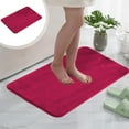 thumbnail image 1 of Floor Mats 50x80cm Red Straight Carpet Floor Mat Absorbent Non-Slip Machine Washable Bathroom Kitchen Living Room Rug(1-Piece) Rkxzt, 1 of 9