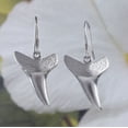 thumbnail image 3 of Unique Hawaiian 3D Solid Shark Teeth Necklace and Earring, Sterling Silver Shark Teeth Pendant, N6108S Birthday Mom Gift, 3 of 10