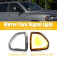thumbnail image 2 of 1 Pair Car LED Front Side Mirror Turn Signal Light 68302828AA 68302829AA for Dodge for Ram Clear, 2 of 6
