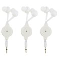 thumbnail image 1 of Auriculares retráctiles Mikikit, con cable, conector de 3,5 mm, paquete de 3, 1 of 9