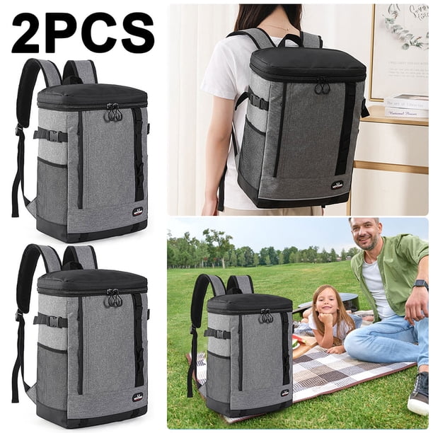 Mochila Enfriadora 24L Aislante Gran Capacidad Impermeable (gris)