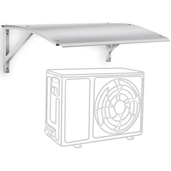 Mini Split Cover for Air Conditioner AC Units Protection Shade Compressor Awning Galvanised Steel Heat Pump Cover for Outside Units Canopy UV Rain Snow Protection Sheet$$Garden & Patio
