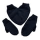 thumbnail image 1 of Guantes de pareja tomados de la mano, mitones gruesos térmicos para adultos, niños y niñas, puños elásticos Negro, 1 of 9