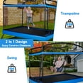 thumbnail image 5 of GIKPAL 3-in-1 Kids Trampoline with Swing Set, 6FT Rectangle Toddler Trampoline Indoor/Outdoor for Ages 3-8, Heavy-Duty Jumping Mat for Backyard Play, Blue, 5 of 7
