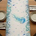 thumbnail image 5 of Table Runners 90 Inches Long Dress Scarves, Jellyfish Coastal Farmhouse Coffee/Dining/Kitchen Table Runner for Living Room, Summer Nautical Starfish Coral Beige 13x90 Inch, 5 of 9