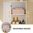 thumbnail image 5 of DWVO Laundry Hamper with Adjustable Shelf, 53" Laundry Hamper Cabinet with Storage Basket, White, 5 of 11