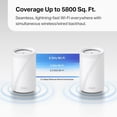 thumbnail image 5 of TP-Link Tri-Band WiFi 7 BE10000 Sistema de malla para todo el hogar (Deco BE63) | 6 flujos de 10 Gbps | 4 × puertos 2.5G Backhaul cableado, 4 × antenas internas inteligentes | VPN, AI-Roaming, MU-MIMO, 5 of 5