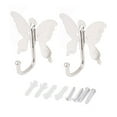 thumbnail image 5 of Uxcell 2.8" Bathroom Butterfly Style Wall Mounted Towel Hook, 2 Pack, 5 of 5