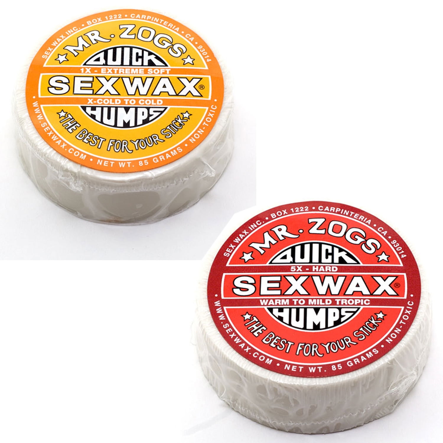 Sex Wax Quick Humps Surf Wax Pack Of 2 1x And 5x Mr Zogs
